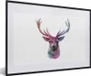 MuchoWow® MuchoWow® Gerahmtes Poster Rotwild - Farbe - Produktbild-Vorschau 1