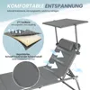 Sonnenliege klappbar – Gartenliege aus Aluminium mit 5-fach Produktbild-Vorschau 4