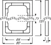 Cornice Busch-Jaeger, doppia, Pur, acciaio inox, 1 pz. Anteprima dell’immagine prodotto 4