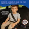A young boy is sitting in a car seat with a seatbelt on. Produktbild-Vorschau