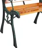 Gusseisen Gartensessel Gartenstuhl Outdoorstuhl Holz Natur bis120Kg Produktbild-Vorschau