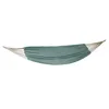 A teal hammock is suspended against a white background. Produktbild-Vorschau