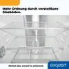 Interior view of a refrigerator with adjustable glass shelves. Produktbild-Vorschau