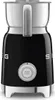 A black Smeg coffee grinder with silver accents is shown from the front against a white background. Podgląd zdjęcia produktu