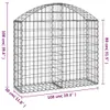 vidaXL Gabion avec arc surélevé 100x30x80/100 cm Fer Voir les images du produit 5