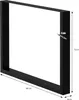 A black metal table leg frame with dimensions indicated. Podgląd zdjęcia produktu