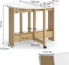 Stół do jadalni Vicco Rondo Gold power dąb/biały 100 x 100 Podgląd zdjęcia produktu 3