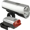 FISCHER set di luci LED per bicicletta 20/10 lux argento Anteprima dell’immagine prodotto 1