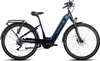 A blue electric bicycle is shown against a white background. Produktbild-Vorschau