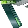 Several green corrugated metal sheets are stacked diagonally against a white background. Produktbild-Vorschau