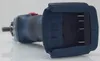 A close-up, side view of a cordless angle grinder with its battery compartment visible. Produktbild-Vorschau