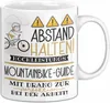 Mountainbike-Guide Tasse Geschenk Lustig Abstand Halten Produktbild-Vorschau 1