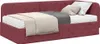 vidaXL Eckbettgestell Weinrot 100 x 200 cm Stoff Produktbild-Vorschau 3