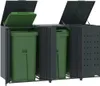 vidaXL Mülltonnenbox für 3 Tonnen Anthrazit 207x79x117 cm Produktbild-Vorschau 2