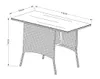 Ratanový záhradný stôl Balkónový stôl Raloso 114x64 Náhľad obrázku produktu 3