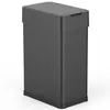 A dark gray automatic kitchen trash can with a lid, shown from a slight angle against a white background. Produktbild-Vorschau