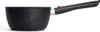 A black saucepan with a black handle and a red accent on the handle, shown from the side against a white background. Produktbild-Vorschau
