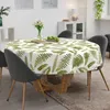 Tischdecke 120x120cm Rund Grün abwaschbar Baumwolloptik Produktbild-Vorschau 7