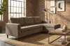 riess-ambiente Retro Ecksofa STOCKHOLM 220cm hellbraun Cord Produktbild-Vorschau 4