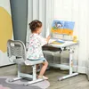 HOMCOM Schreibtisch- und Stuhl-Set für Kinder ab 6 Jahren, Produktbild-Vorschau 2