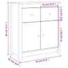 vidaXL Príborník biely 70x35x80 cm Masívne borovicové drevo Náhľad obrázku produktu 8