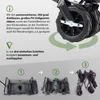 Bollerwagen faltbar mit Sonnendach Breitreifen Schwarz, Produktbild-Vorschau 2