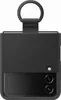A black phone case with a ring attachment is shown against a white background. Produktbild-Vorschau