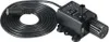 A black submersible water pump with a coiled black cable and a power connector. Produktbild-Vorschau