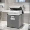 4 Stück Hellgrau Faltbox 25 x 25 x 25 cm Aufbewahrungsbox Produktbild-Vorschau 3
