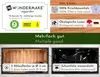 A collage of marketing images for a wooden raised garden bed, showing product features and branding. Produktbild-Vorschau