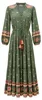 Miss June Damen Maxikleid Anatollia Langarm Khaki, Modal mit Pailletten – Produktansicht auf weißem Hintergrund, KI-generiertes Bild
