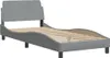 vidaXL Cadre de lit "Dover" gris clair 90x200 cm Tissu Voir les images du produit 3