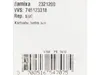 A label with product information and a barcode. Produktbild-Vorschau