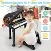 Kinderklavier mit 31 Tasten und Hocker, Schwarz, 35 x 30 x Produktbild-Vorschau 1