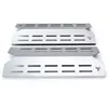 Two stainless steel grill burner covers are shown on a white background. Produktbild-Vorschau