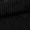 A close-up view of black corduroy fabric. Produktbild-Vorschau