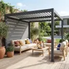 sweeek - Pergola mit Lamellendach Palace 3x3m + Markise 3m Produktbild-Vorschau 5
