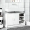 A white bathroom vanity cabinet with a sink and faucet. Náhled obrázku produktu