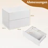 COSTWAY, set di 2 comodini da parete con 2 cassetti, Anteprima dell’immagine prodotto 3