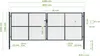 Zauntor 2 flügelig 4m OLGA H.150cm + Zauntür 1m OLGA Produktbild-Vorschau 3