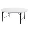 Runder Klapptisch von 180 cm - 10er-Set Weiß - Oviala Produktbild-Vorschau 2