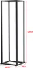A black metal firewood rack shown in isolation against a white background, with dimensions indicated by red lines and text. Náhľad obrázku produktu