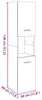 vidaXL Bad-Hängeschrank Betongrau 30x30x130 cm Produktbild-Vorschau 7