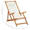 vidaXL Chaise de plage pliante en bois massif d'eucalyptus Voir les images du produit 7