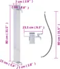 vidaXL Colonne d'eau pour le jardin 80 cm Acier inoxydable Voir les images du produit 9