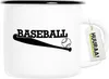 Huuraa Emaille Tasse Baseball Baseballschläger 300ml Produktbild-Vorschau 1