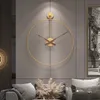 A modern living room with a large gold wall clock as the focal point. Anteprima dell’immagine prodotto