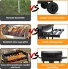 A collage of images comparing different features of grills. Produktbild-Vorschau