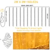 Diagram and example image of a string light curtain. Produktbild-Vorschau