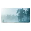 MuchoWow® Schreibtischunterlage Wald - Licht - Nebel 80x40 Produktbild-Vorschau 1
